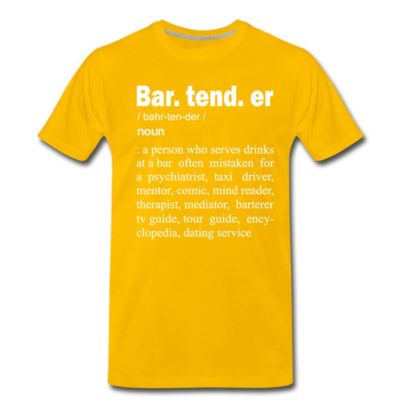 Men's Bartender - Bartender Definition T-Shirt