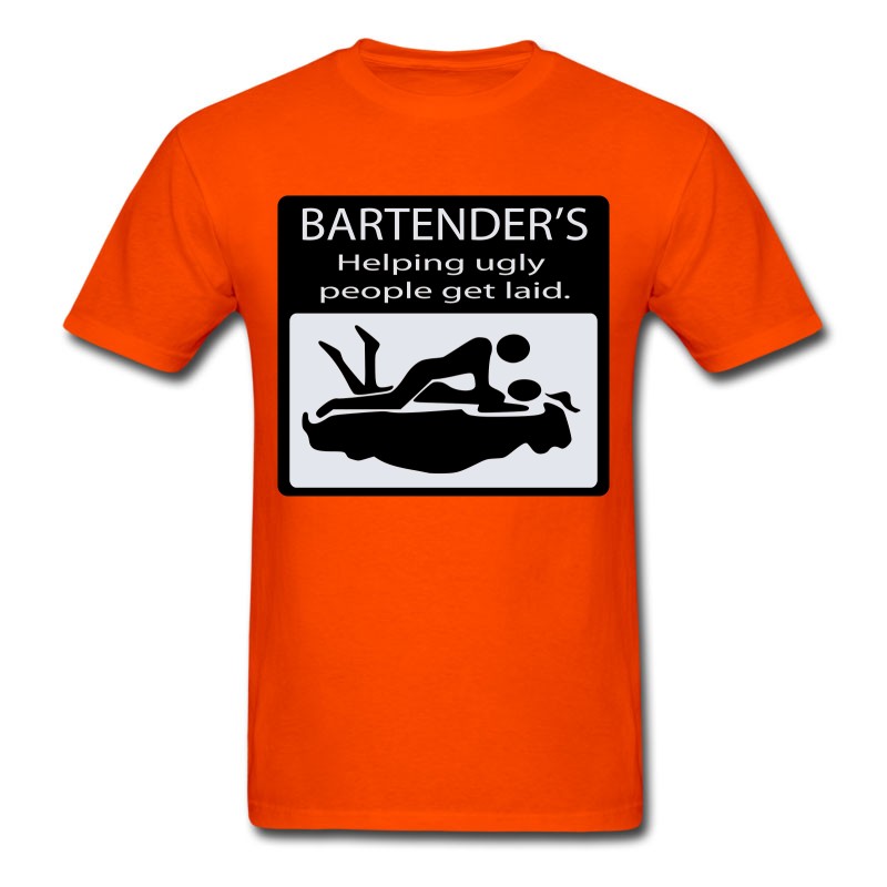 Men's Bartenders_helping_ugly_people T-Shirt