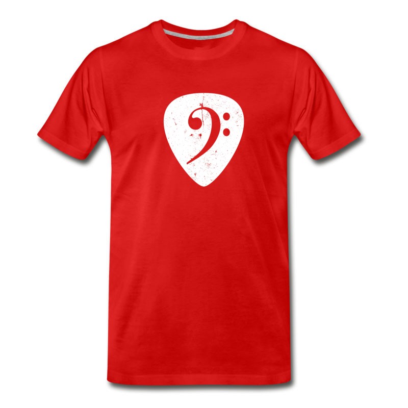 Men's Bass Guitar Pick Shirt Bass Clef Shirt Bass Player Shirt T-Shirt