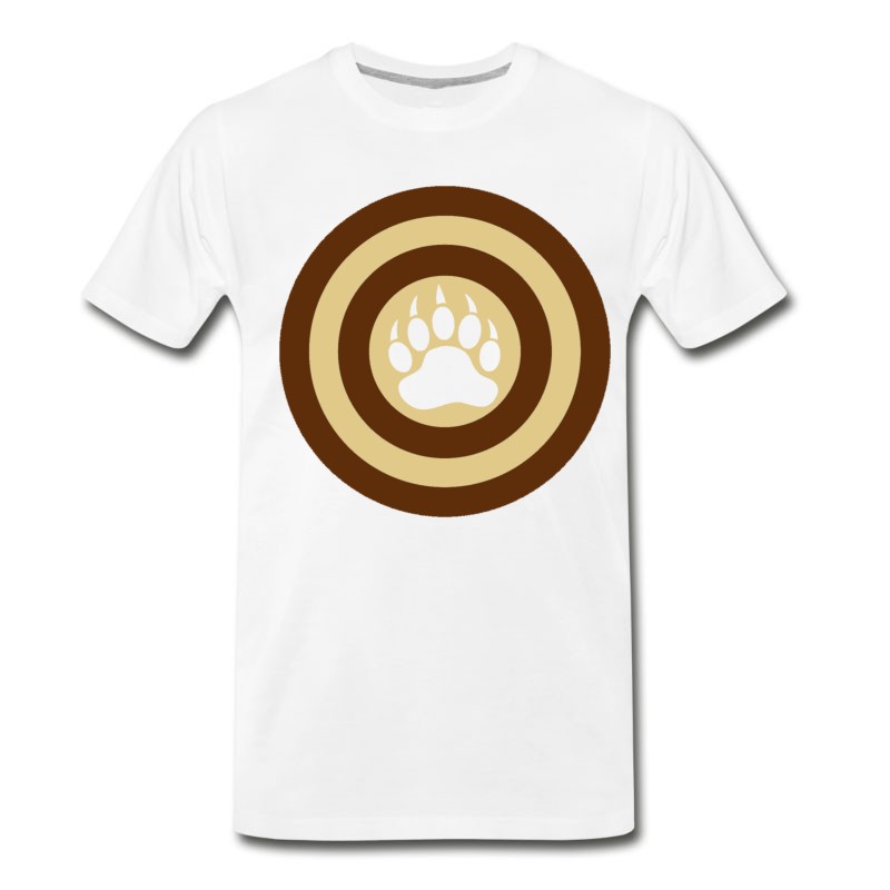 Men's Bear Pride Super Hero Shield Bear Paw T-Shirt