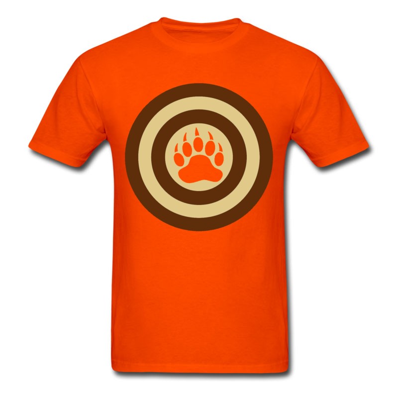 Men's Bear Pride Super Hero Shield Bear Paw T-Shirt