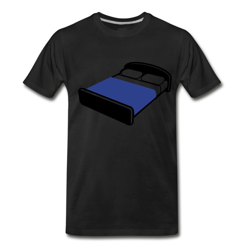 Men's Bed With Blue Blanket T-Shirt