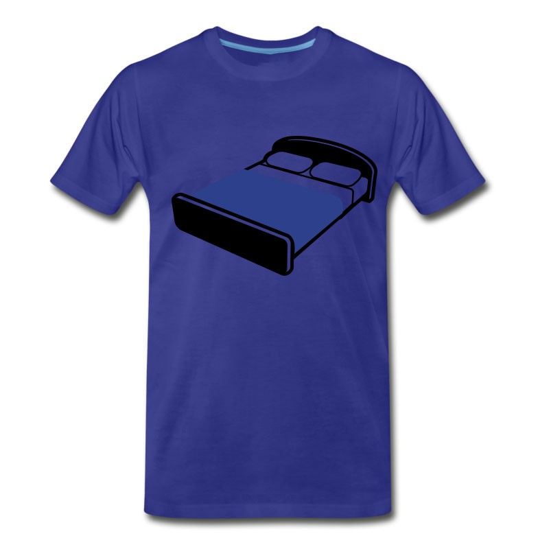 Men's Bed With Blue Blanket T-Shirt