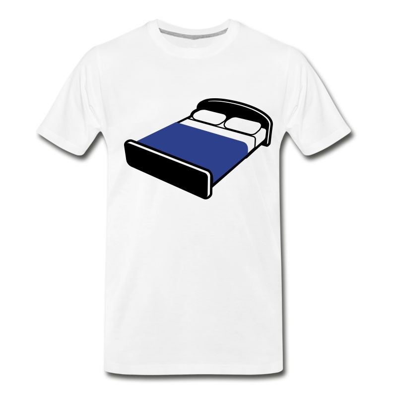 Men's Bed With Blue Blanket T-Shirt