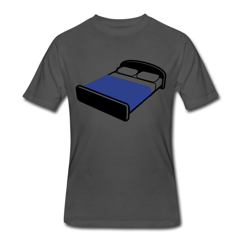 Men's Bed With Blue Blanket T-Shirt