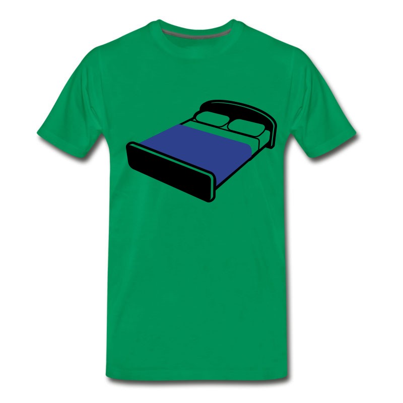 Men's Bed With Blue Blanket T-Shirt