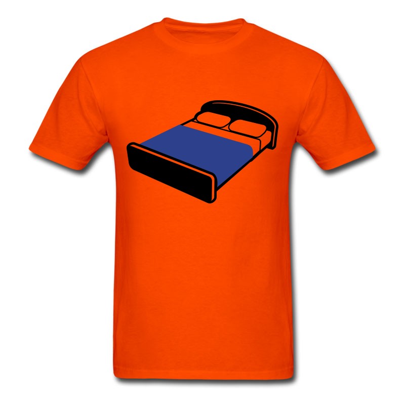 Men's Bed With Blue Blanket T-Shirt