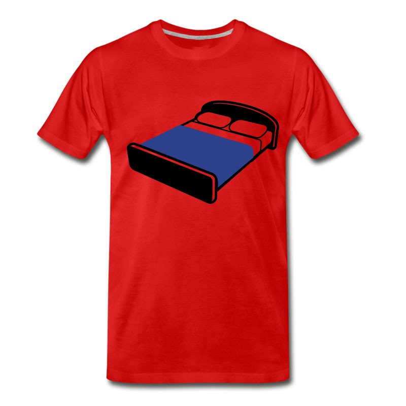 Men's Bed With Blue Blanket T-Shirt