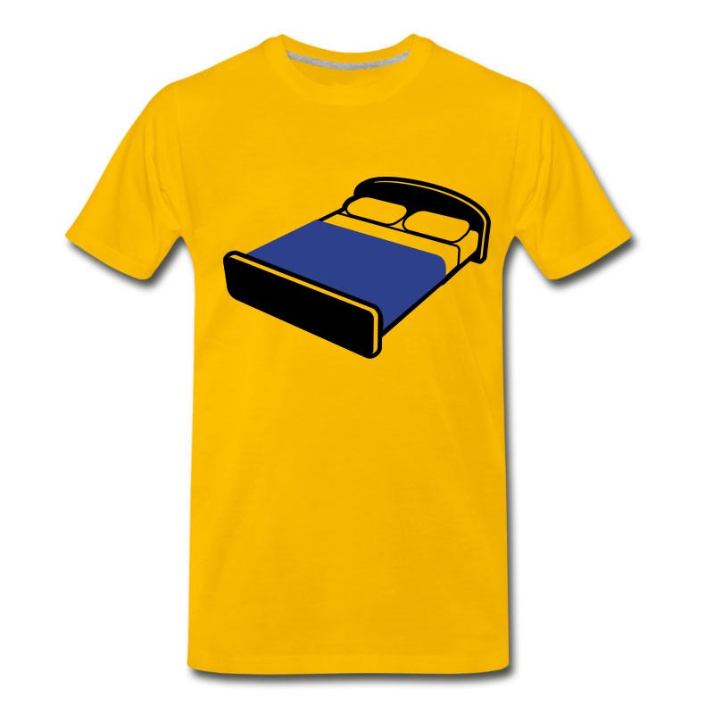 Men's Bed With Blue Blanket T-Shirt