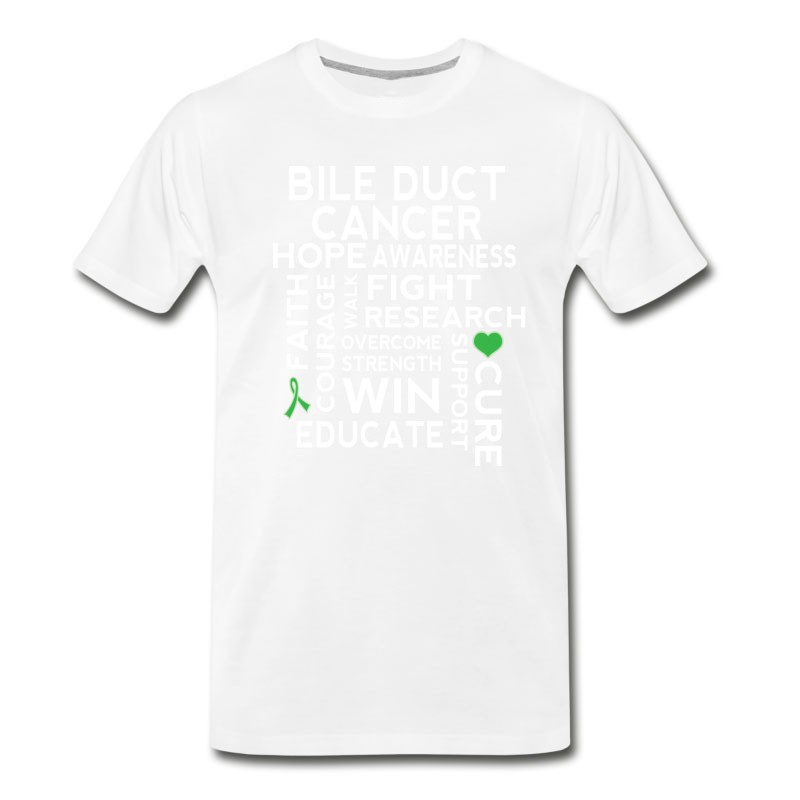 Men's Bile Duct Cancer Awareness Ribbon Saying T-Shirt