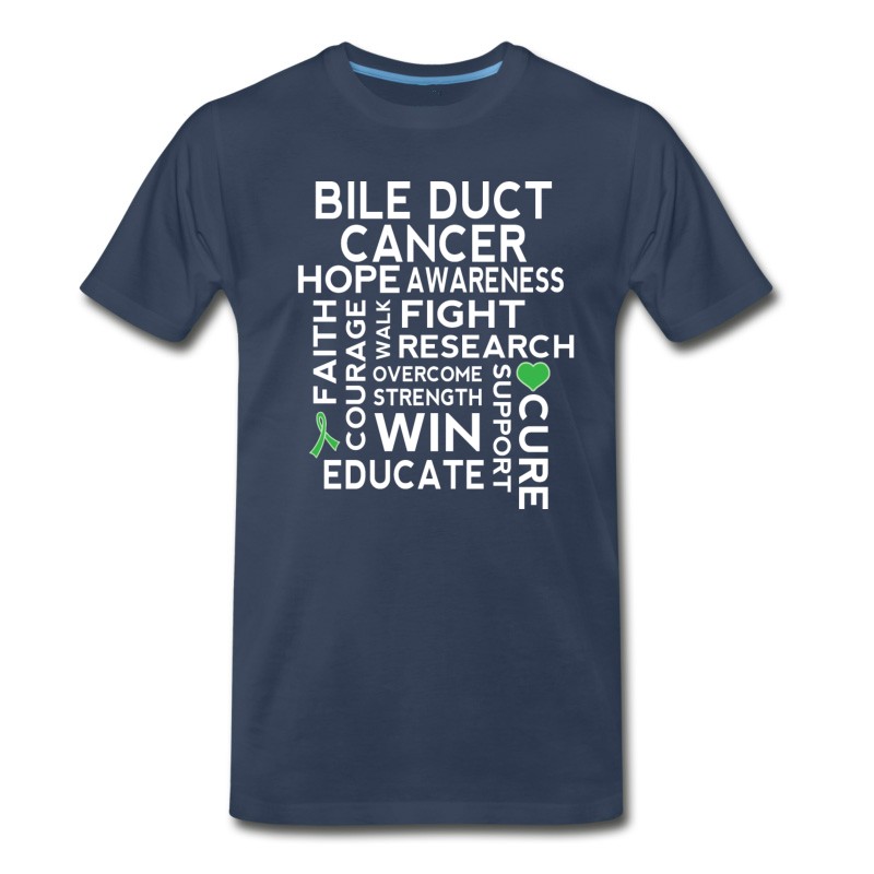 Men's Bile Duct Cancer Awareness Ribbon Saying T-Shirt