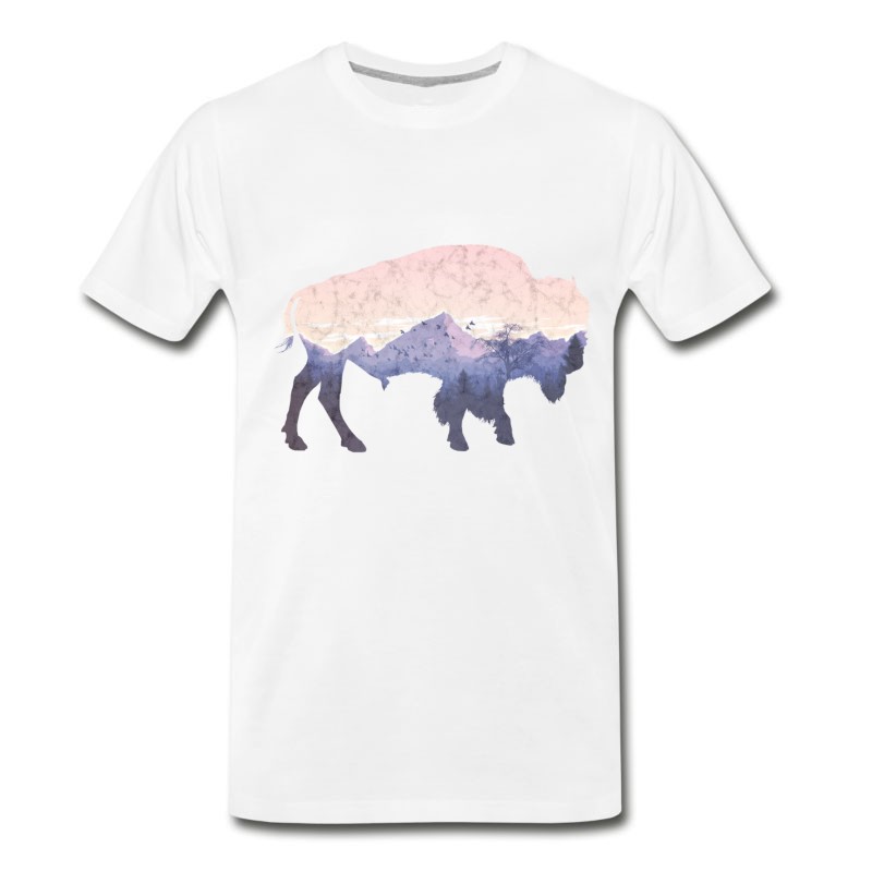 Men's Bison Used Look T-Shirt