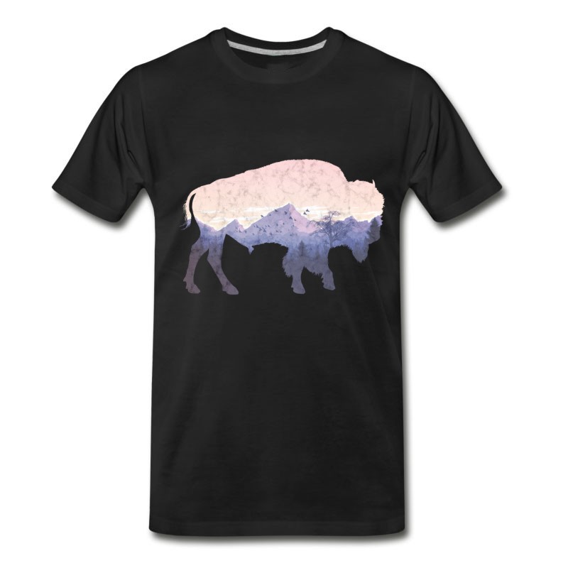 Men's Bison Used Look T-Shirt