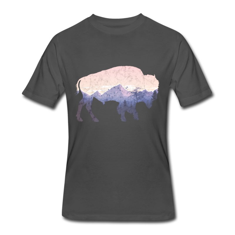 Men's Bison Used Look T-Shirt