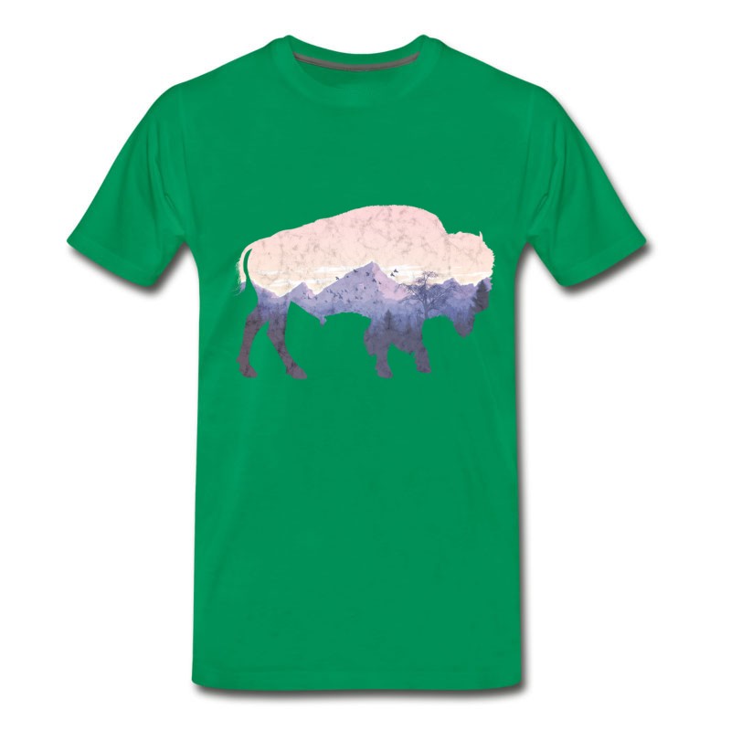 Men's Bison Used Look T-Shirt