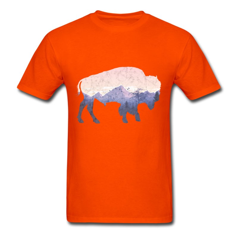 Men's Bison Used Look T-Shirt