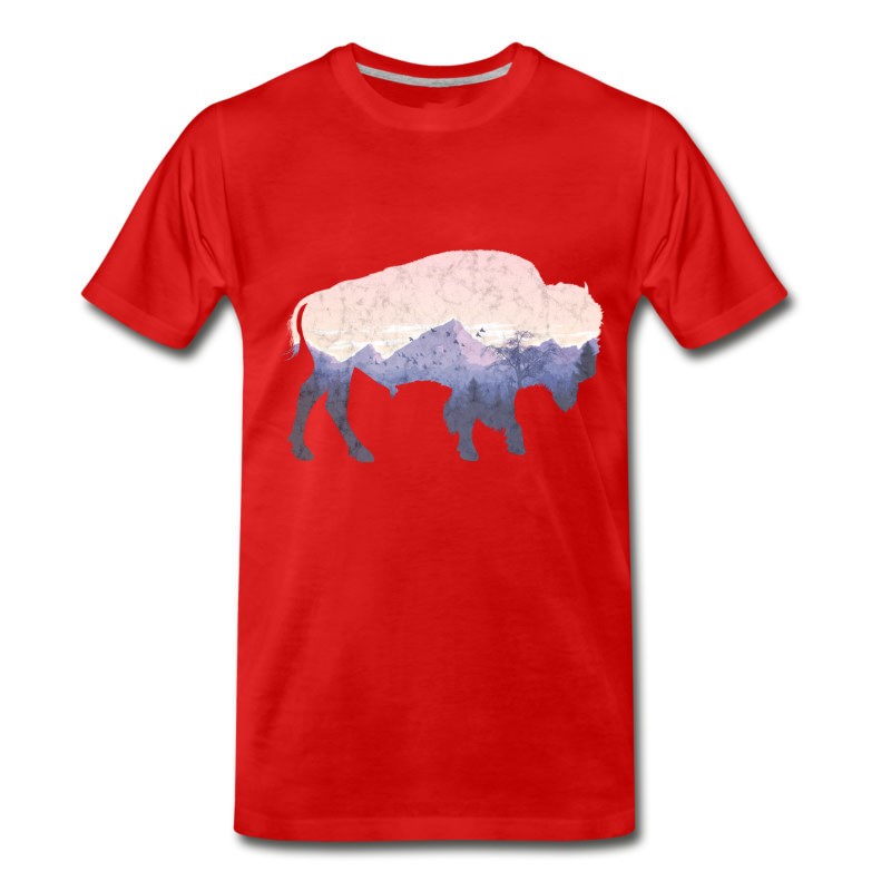 Men's Bison Used Look T-Shirt