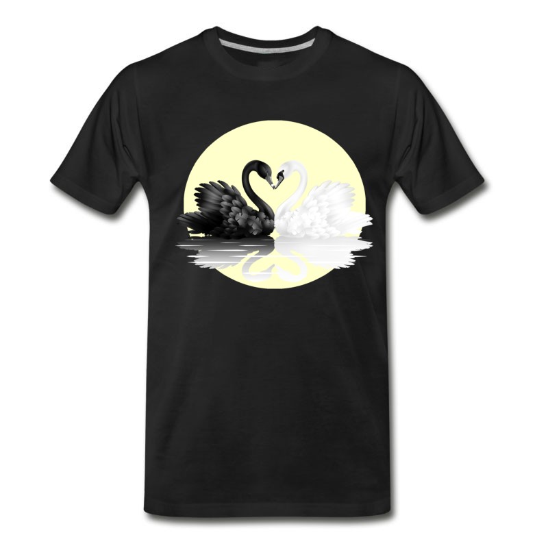 Men's Black And White T-Shirt