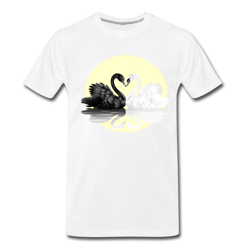 Men's Black And White T-Shirt