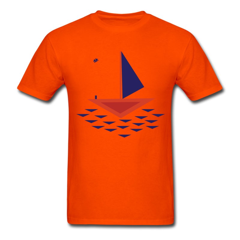 Men's Boat Abstract T-Shirt