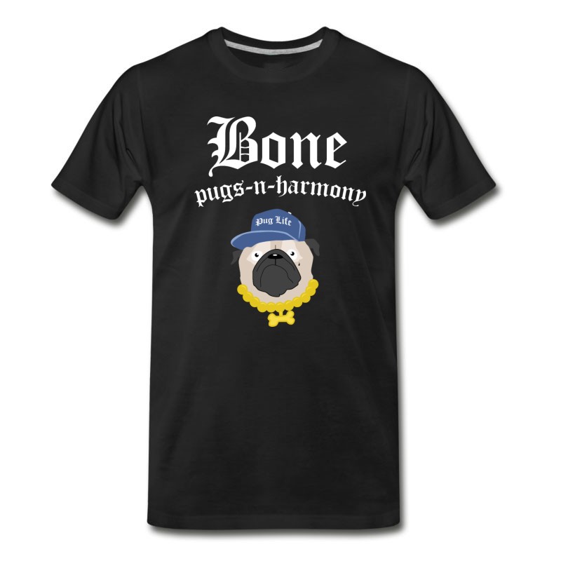 Men's Bone Pugs N Harmony Pug Life Shirt T-Shirt