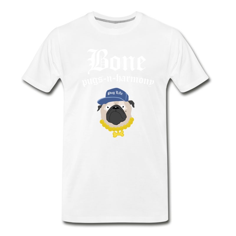 Men's Bone Pugs N Harmony Pug Life Shirt T-Shirt