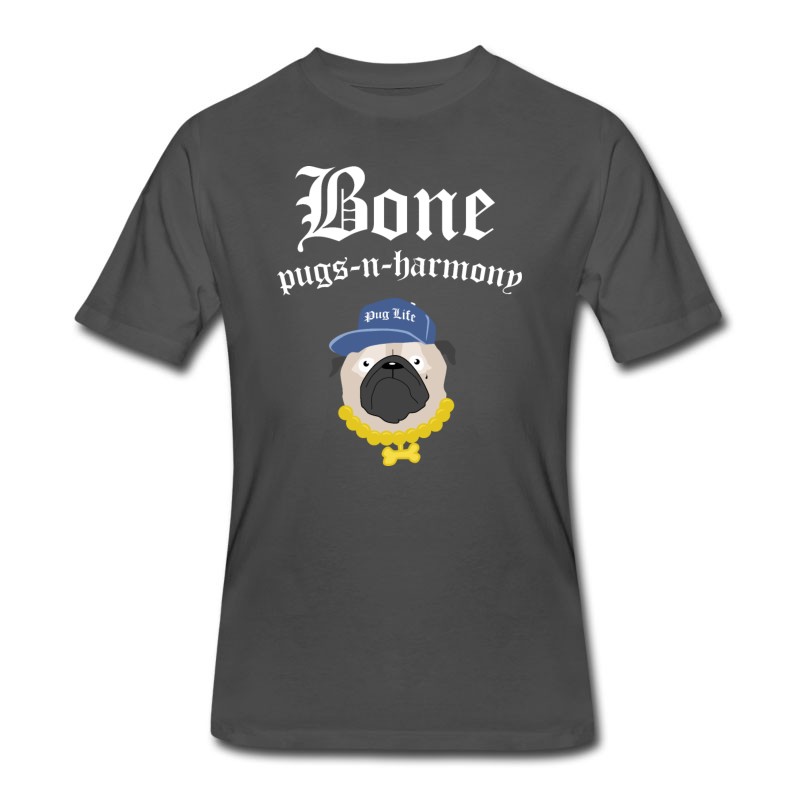 Men's Bone Pugs N Harmony Pug Life Shirt T-Shirt