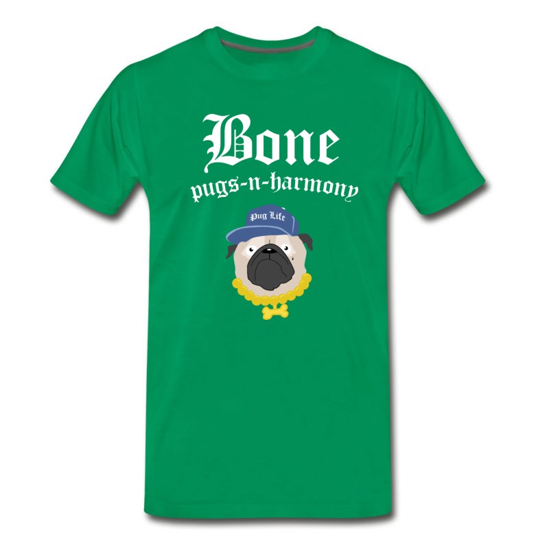 Men's Bone Pugs N Harmony Pug Life Shirt T-Shirt