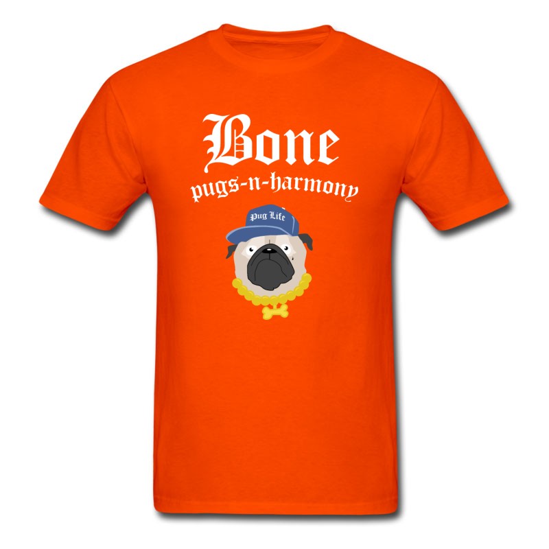 Men's Bone Pugs N Harmony Pug Life Shirt T-Shirt