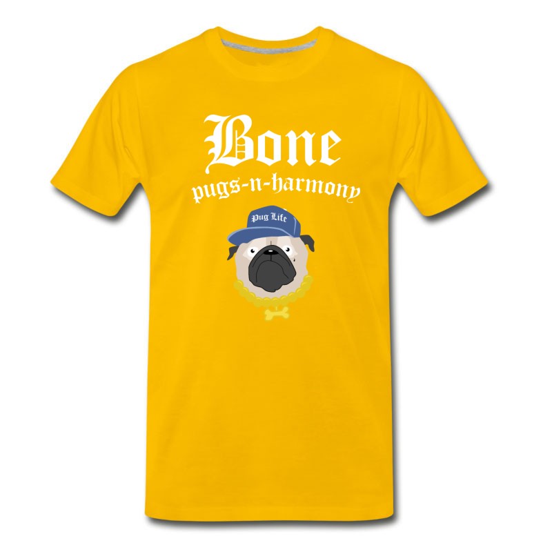 Men's Bone Pugs N Harmony Pug Life Shirt T-Shirt