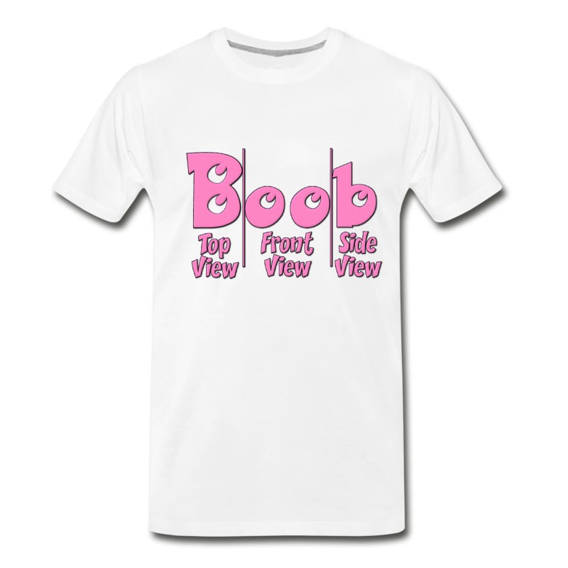 Men's Boob Top View Front View Side View T-Shirt