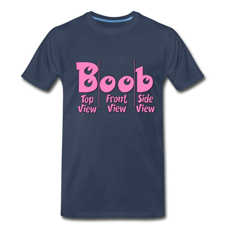 Men's Boob Top View Front View Side View T-Shirt