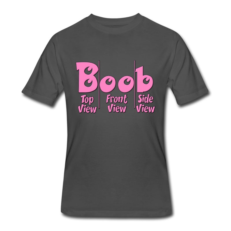 Men's Boob Top View Front View Side View T-Shirt