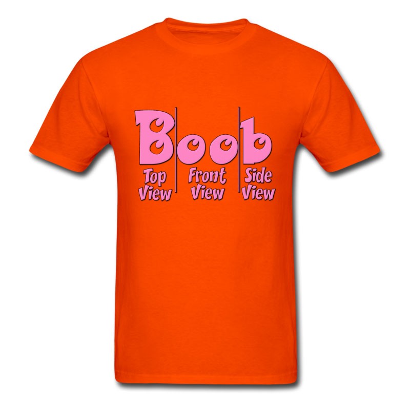 Men's Boob Top View Front View Side View T-Shirt