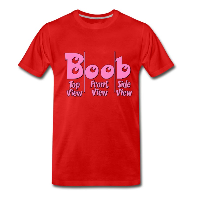 Men's Boob Top View Front View Side View T-Shirt