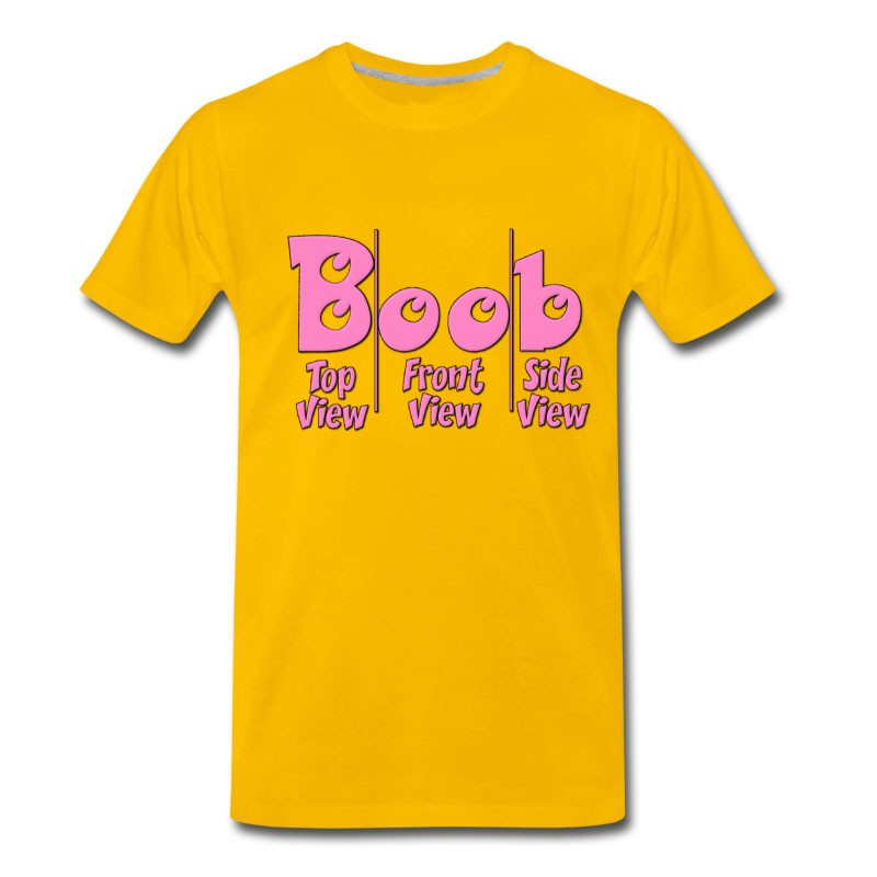 Men's Boob Top View Front View Side View T-Shirt