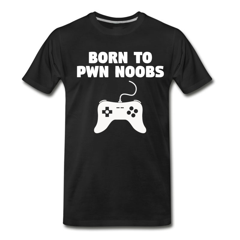 Men's Born To Pwn Noobs Video Games T-Shirt