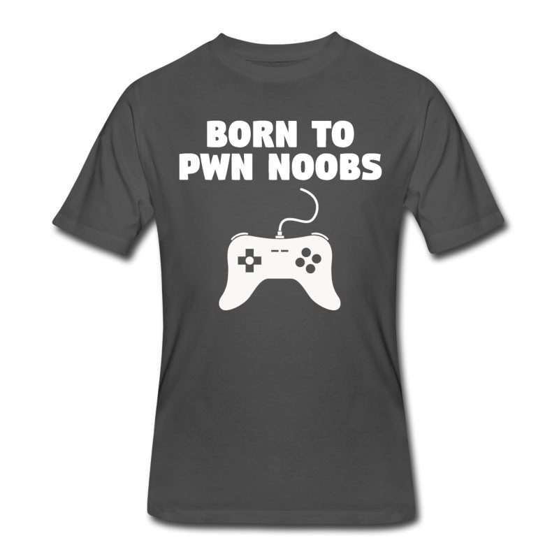 Men's Born To Pwn Noobs Video Games T-Shirt