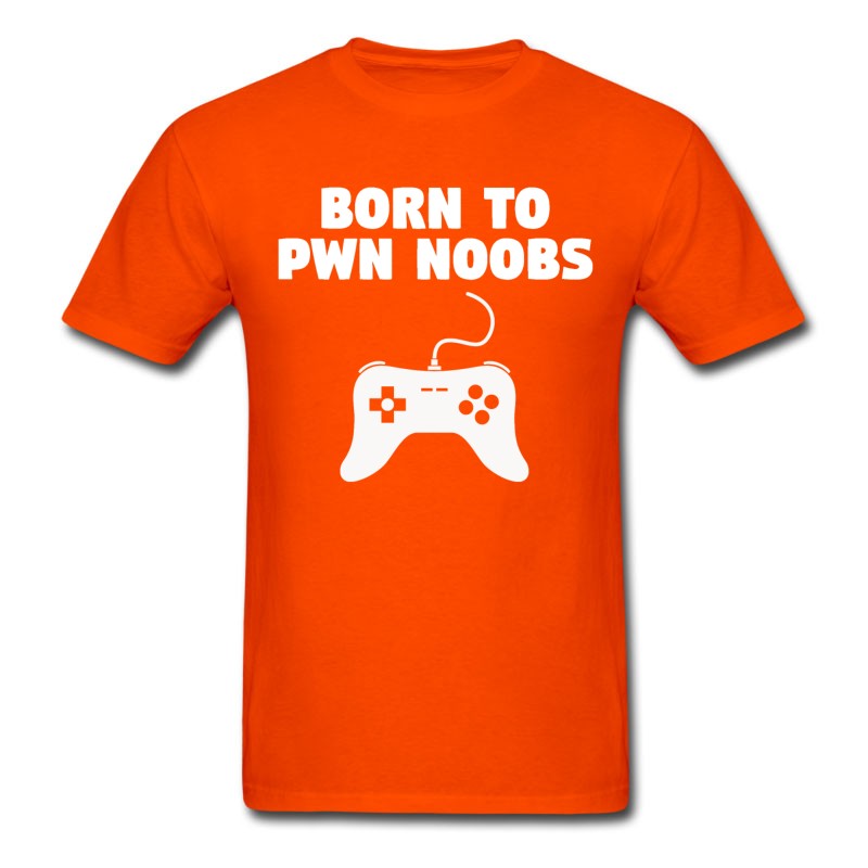 Men's Born To Pwn Noobs Video Games T-Shirt