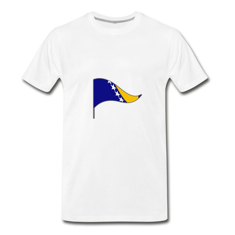 Men's Bosnia Herzegovina EU Europe Flags Banner Ensigns T-Shirt