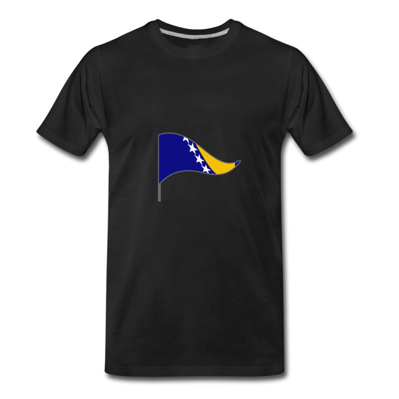 Men's Bosnia Herzegovina EU Europe Flags Banner Ensigns T-Shirt