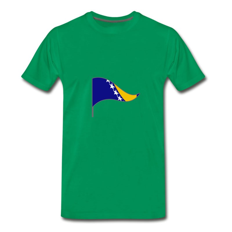 Men's Bosnia Herzegovina EU Europe Flags Banner Ensigns T-Shirt