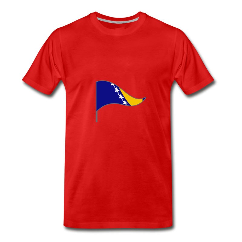 Men's Bosnia Herzegovina EU Europe Flags Banner Ensigns T-Shirt