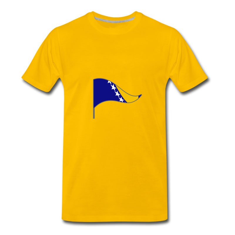 Men's Bosnia Herzegovina EU Europe Flags Banner Ensigns T-Shirt