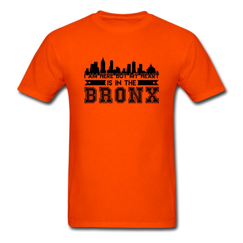 Men's Bronx Shirt - My Heart I In The Bronx T Shirt T-Shirt