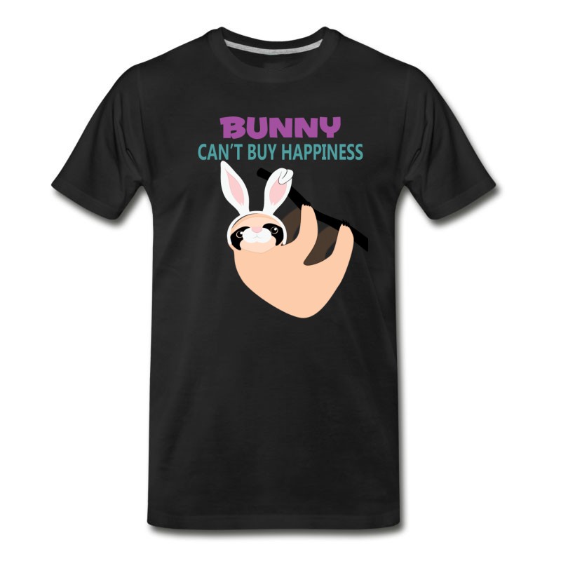 Men's Bunny Cant Buy Happiness Easter Sloth T-Shirt