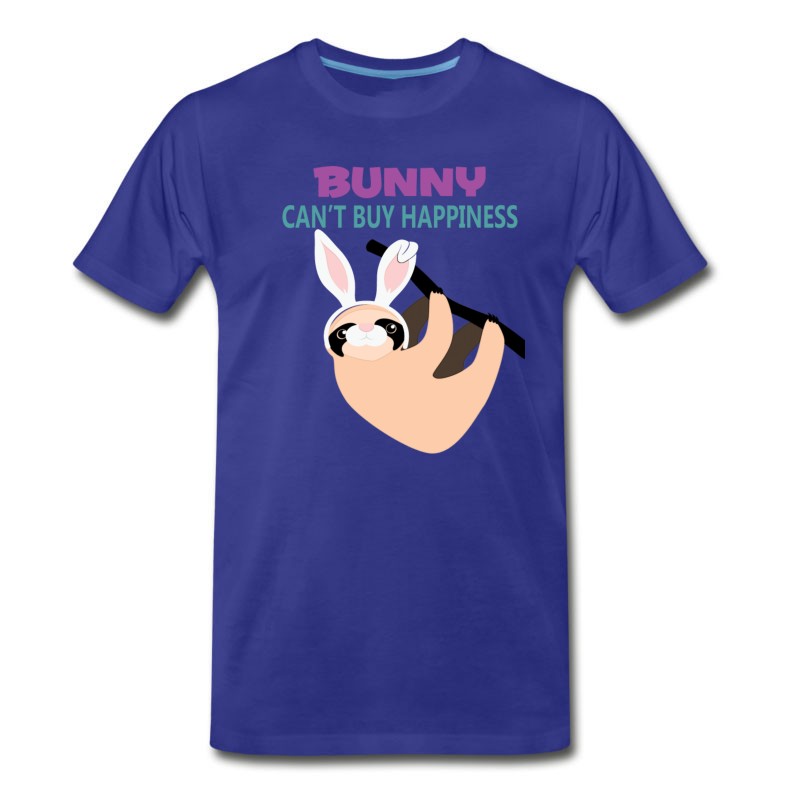 Men's Bunny Cant Buy Happiness Easter Sloth T-Shirt