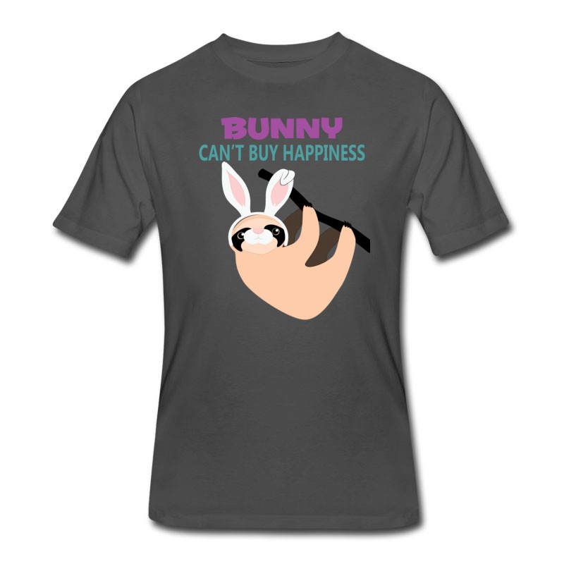 Men's Bunny Cant Buy Happiness Easter Sloth T-Shirt