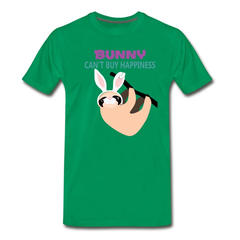 Men's Bunny Cant Buy Happiness Easter Sloth T-Shirt