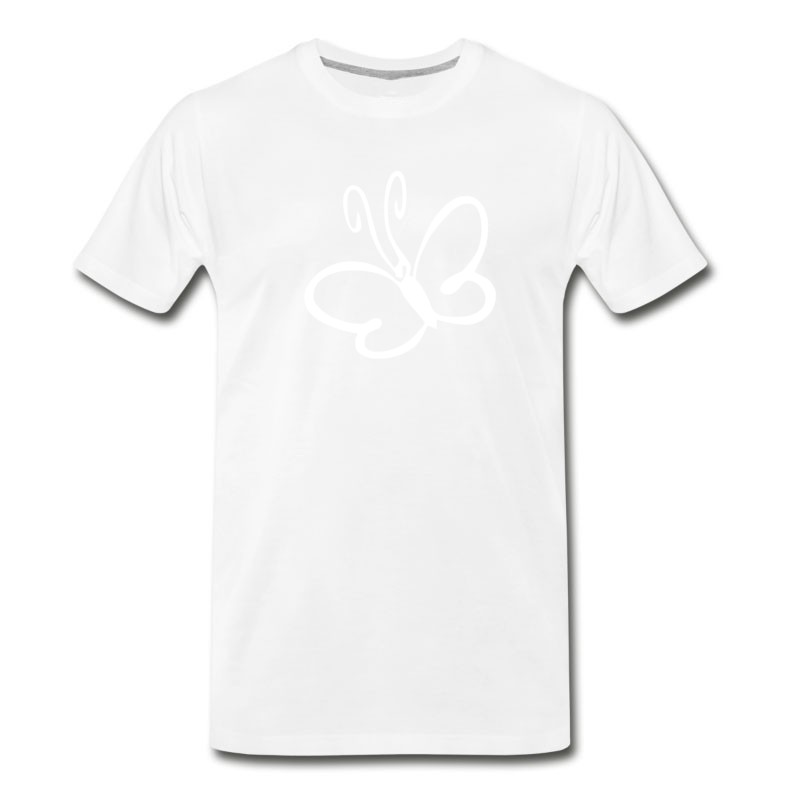 Men's Butterfly Sticker Vinyl T-Shirt